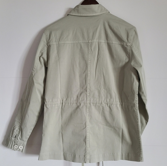Jonathan Simkhai Maggie Twill Jacket, Size 6, Sage, NWT - Picture 9 of 16